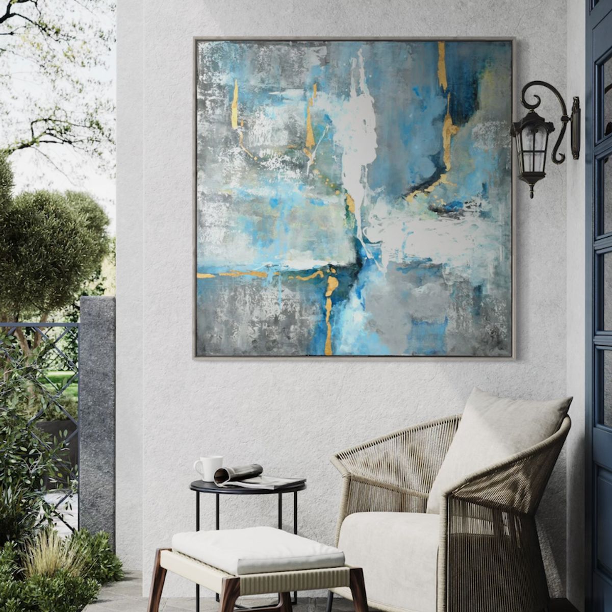 GENERICO - Cuadro abstracto decorativo 120 x 120