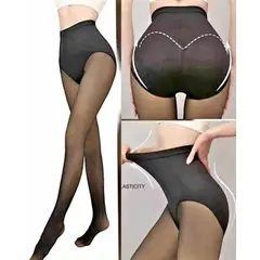 OMAS - Panty Efecto Piel Mujer con Micropolar Térmicas con Cuadro reductor