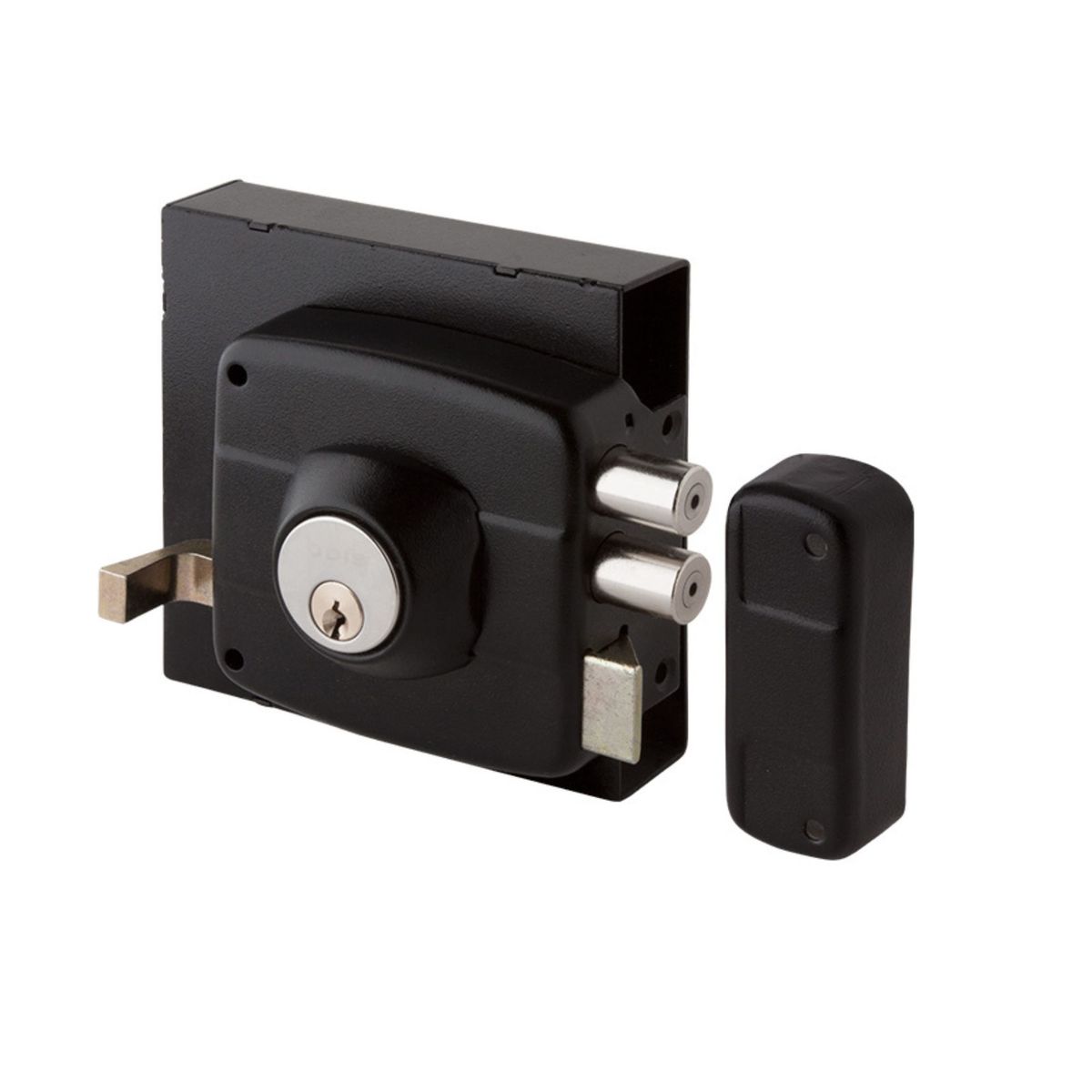 ODIS - Cerradura Sobreponer Odis 323 Rejas Portones con Caja - Negro