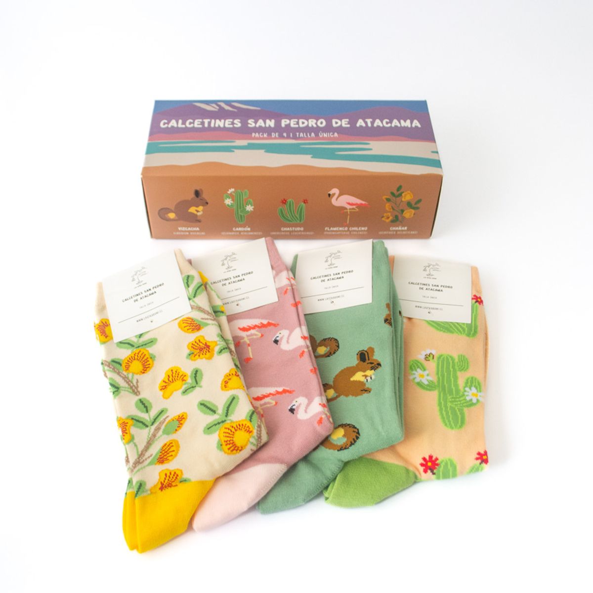 LA OTRA ROMI - Pack 4 Calcetines San Pedro Atacama La Otra Romi Mujer Algodón