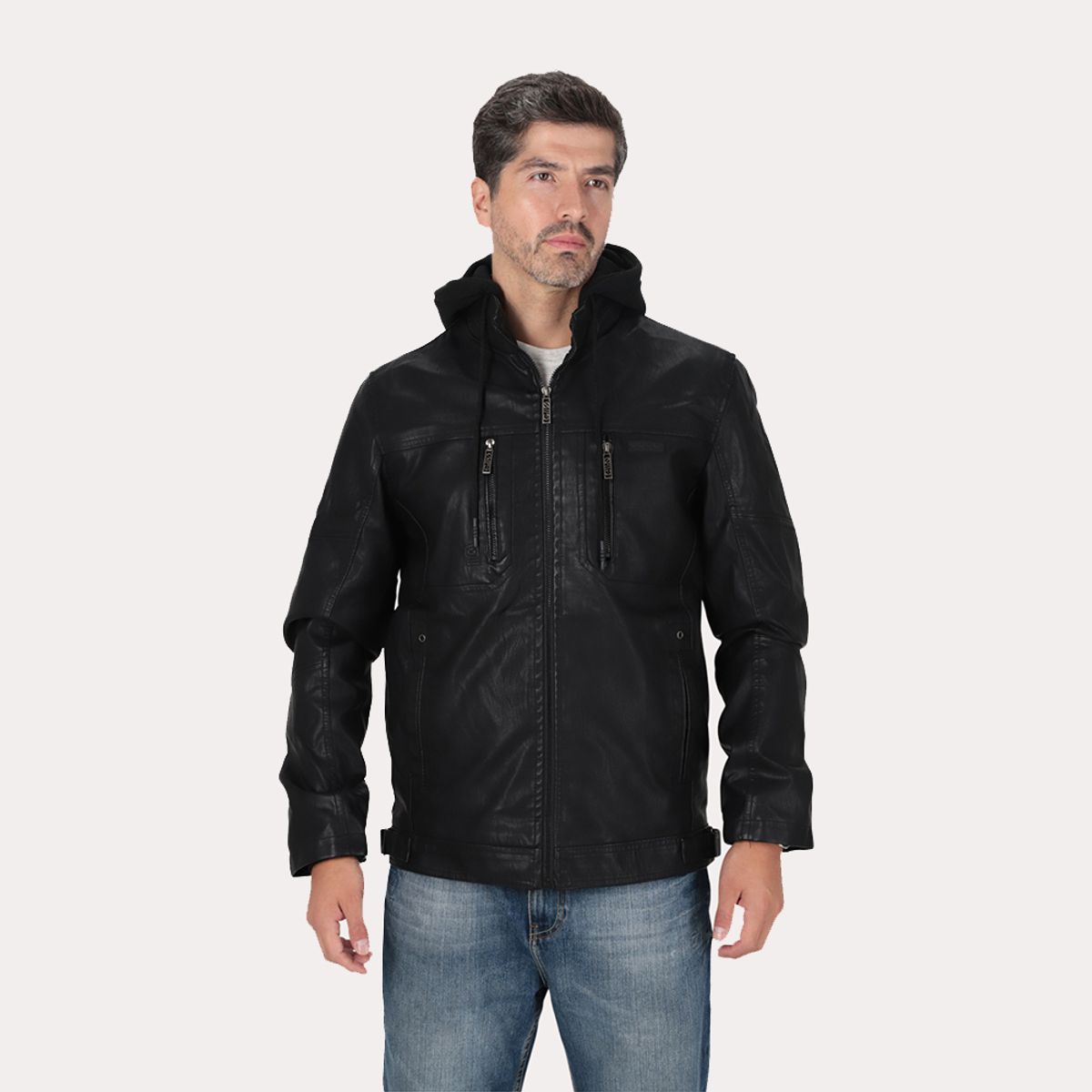 GANGSTER - Chaqueta Pu Blacktide Negro Gangster