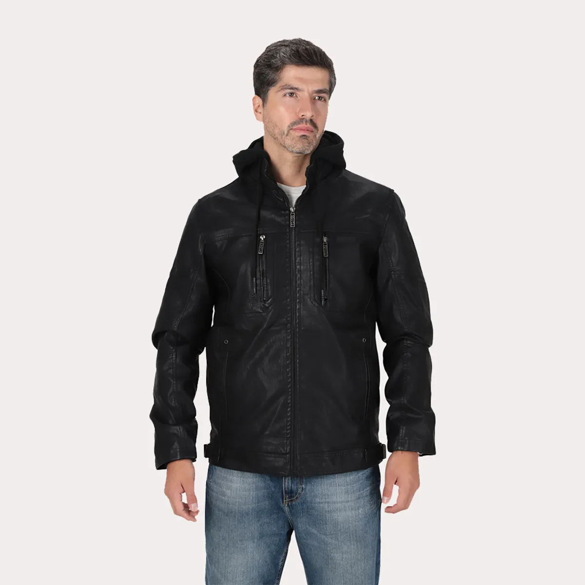 GANGSTER - Chaqueta Pu Blacktide Negro Gangster