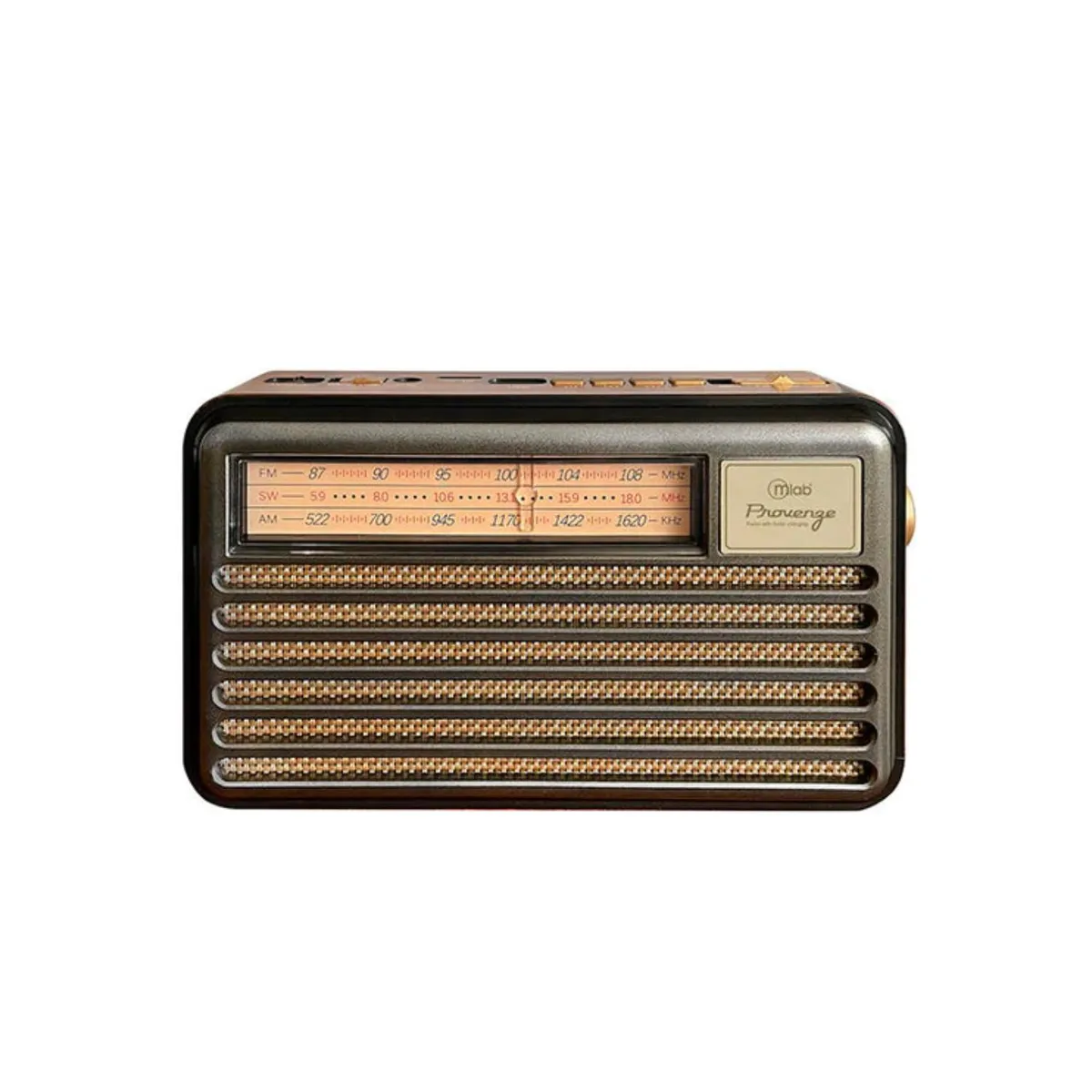 MLAB - Radio Parlante Bluetooth AUX USB FM AM SW Vintage Provenze