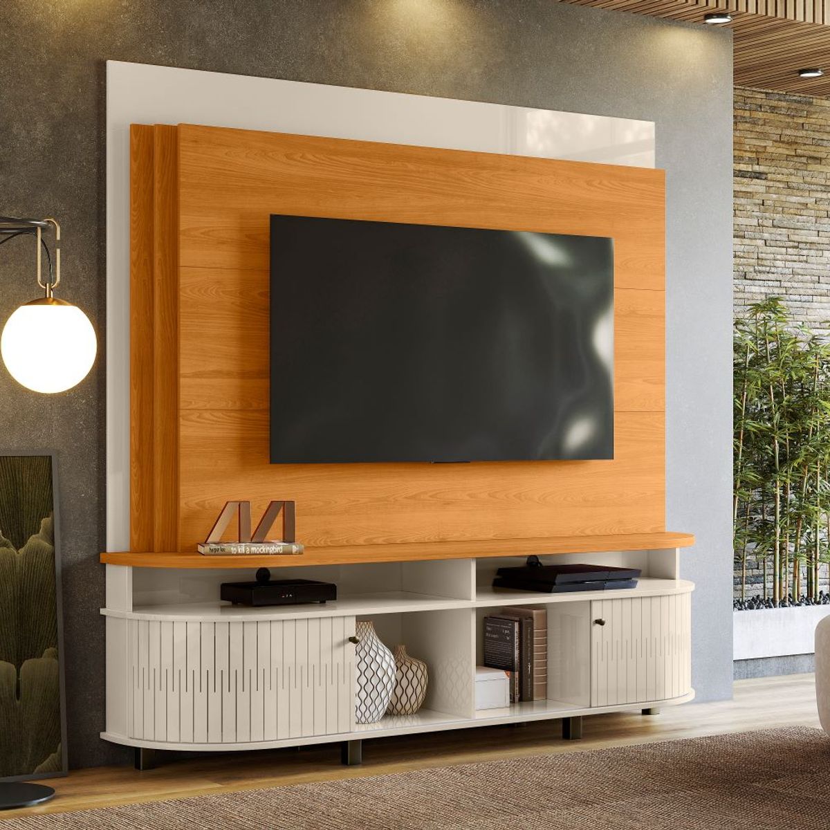 TAHUARI - Home theater Daytona cinamomo off white