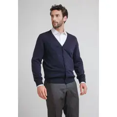 TRIAL - Tejido Hombre Formal Cardigan Azul Marino