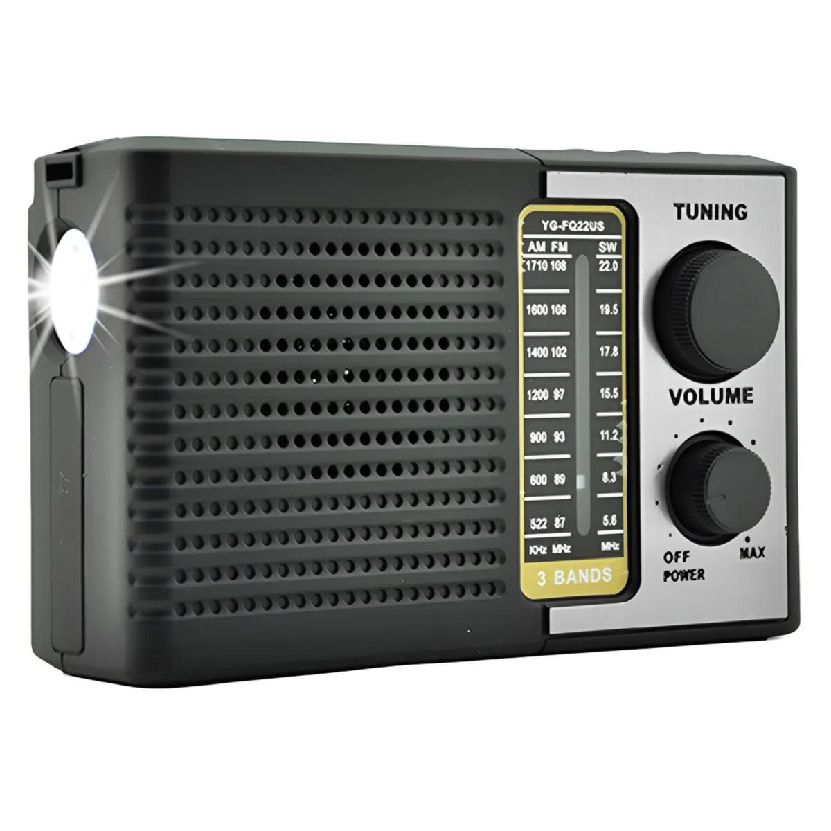 TECNOLAB - Radio Portatil Recargable Solar LED USB SW AM FM