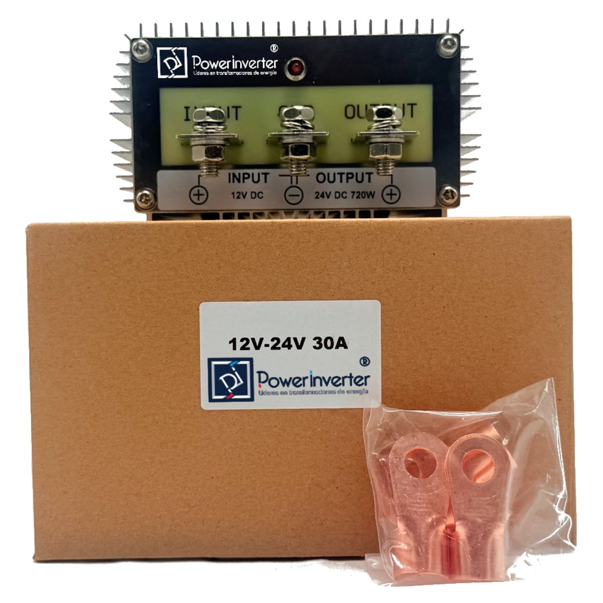 GENERICO - CONVERTOR DCDC- ELEVADOR DE VOLTAJE 12V A 24VDC 720W 30A BOOST CONVERTER