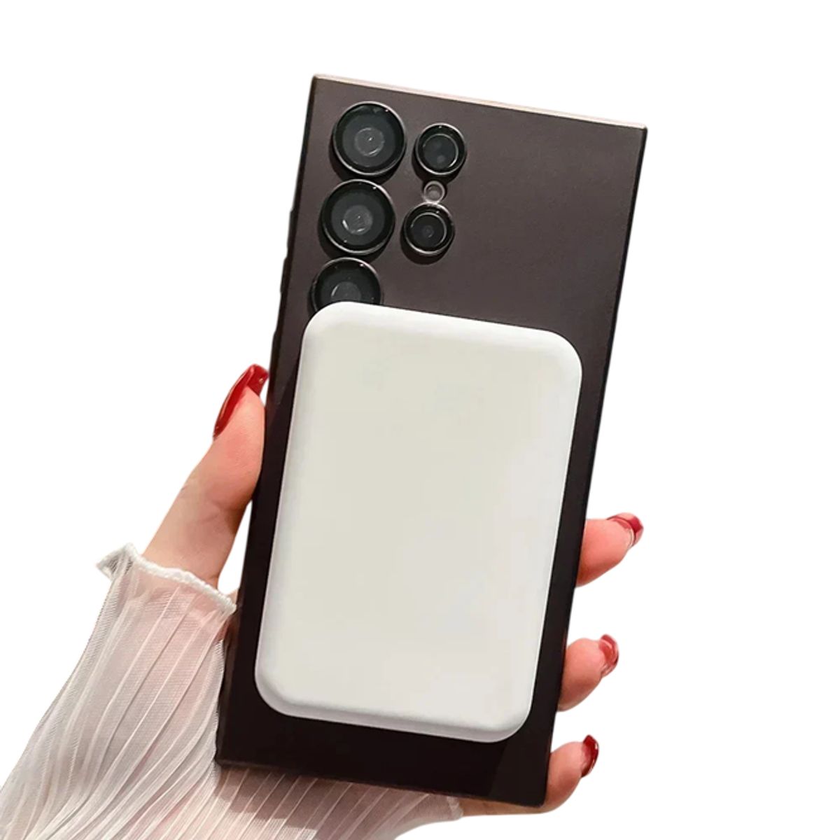 GENERICO - Carcasa Magsafe para Samsung S25 Ultra Metalizada Negro