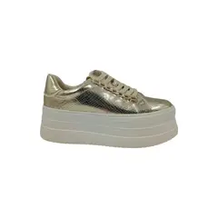 HERIEL - Zapatilla Dorada Plataforma Mujer