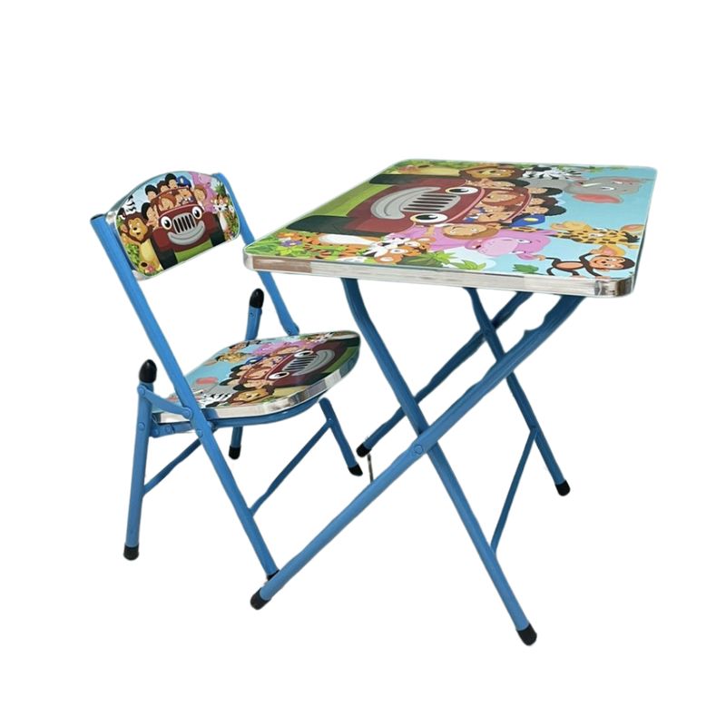 GENERICO - Mesa + Silla Plegables Escritorio Ajustable Para Niños VARON