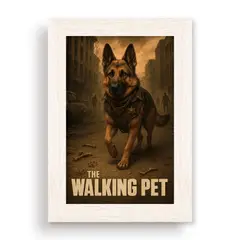 GENERICO - Cuadro 10x15 cm marco blanco The Walking Pet