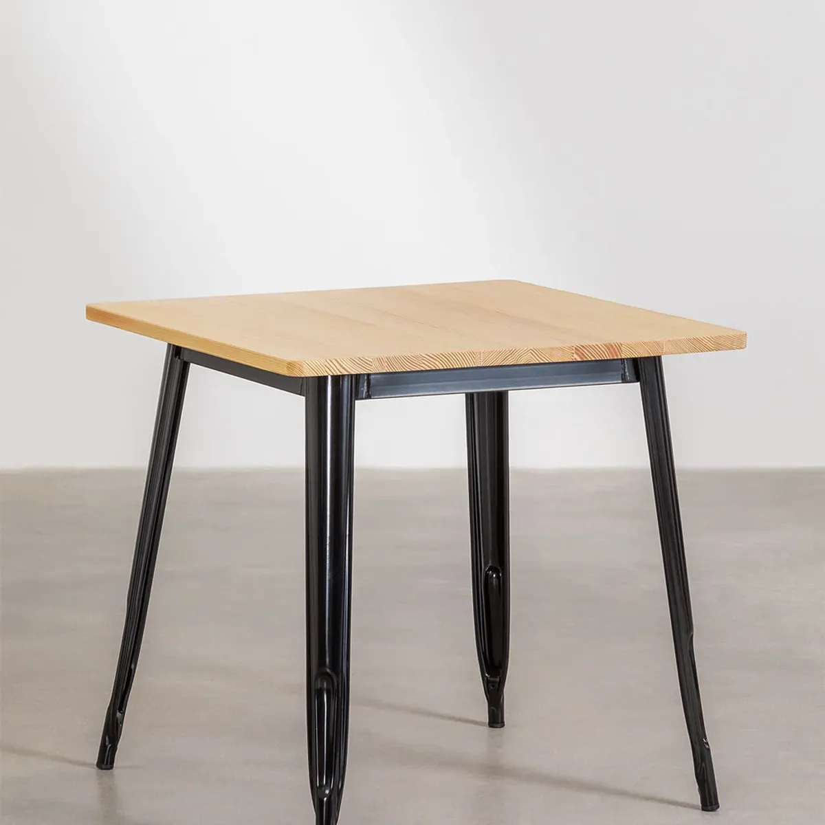 MOBOI - Mesa Comedor Tolix Madera 70x70x75cm
