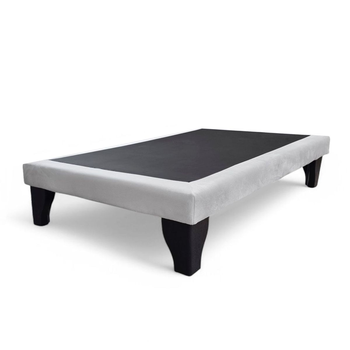 GENERICO - Base Europea para cama 1.5 plazas 105x190cm Felpa Blanco