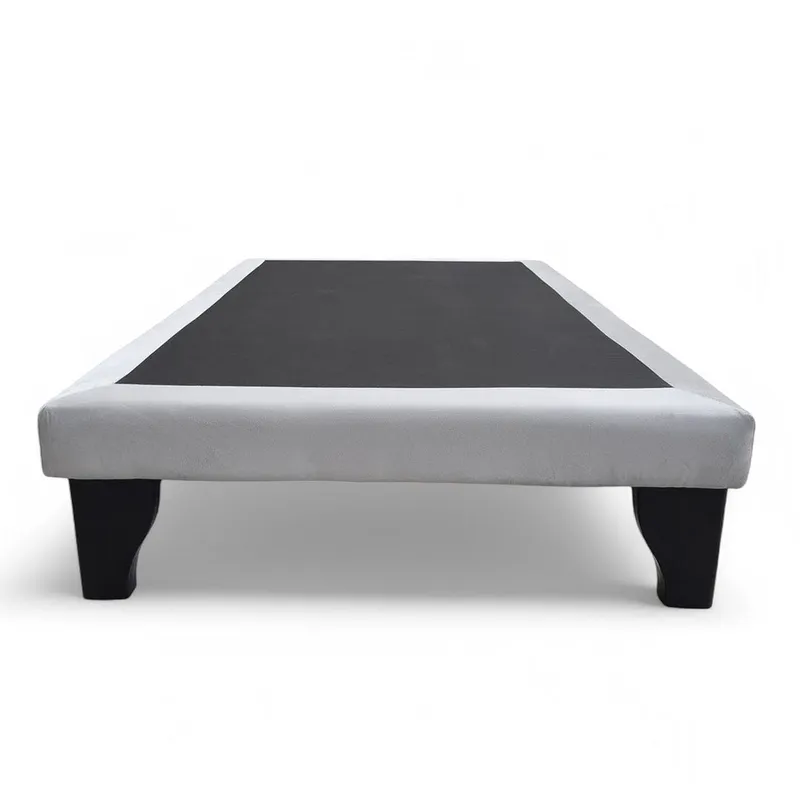 GENERICO - Base Europea para cama 1.5 plazas 105x200cm Felpa Blanco
