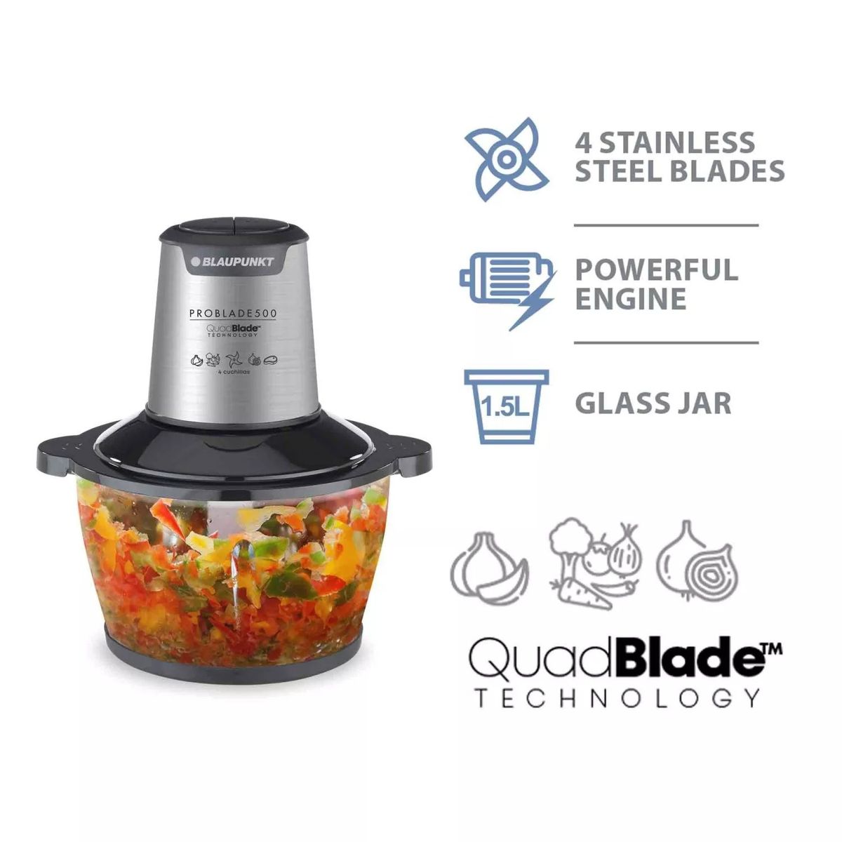 TELEFUNKEN - PICADORA PROCESADOR  15 LITROS TELEFUNKEN PROBLADE-500