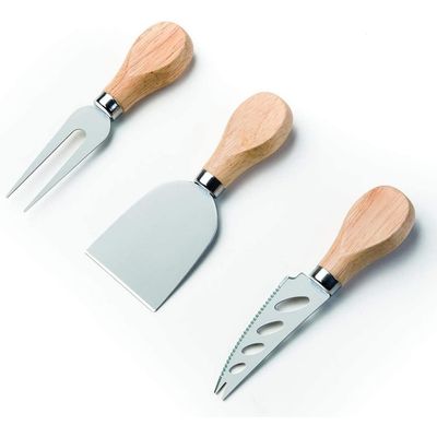 Imagen 2 del producto Set Cuchillos Para Quesos Mango Madera Cocktail Acero Inox