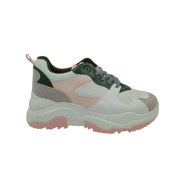 HERIEL - Zapatilla Blanca Plataforma Mujer