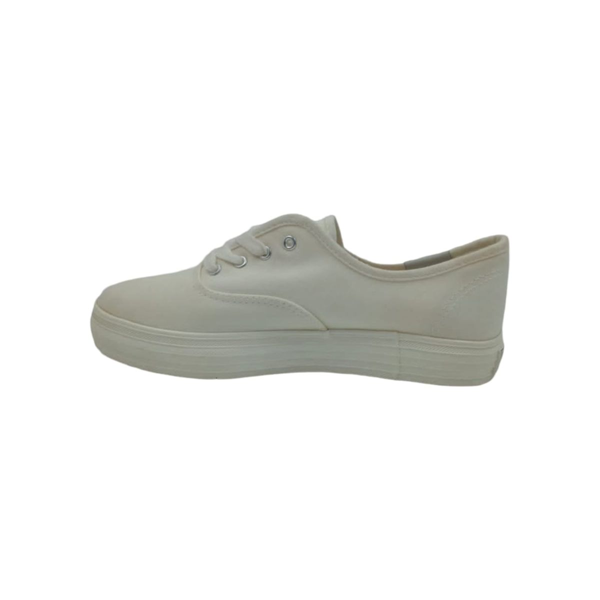 HERIEL - Zapatilla Blanca Textil Mujer