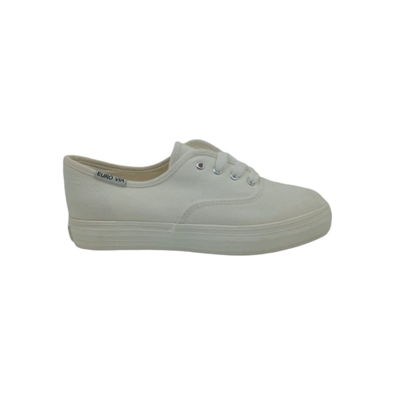 HERIEL - Zapatilla Blanca Plataforma Mujer