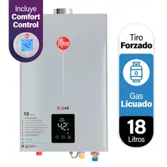RHEEM - Calefont 18 L Gas Licuado T. Forzado con Control Digital