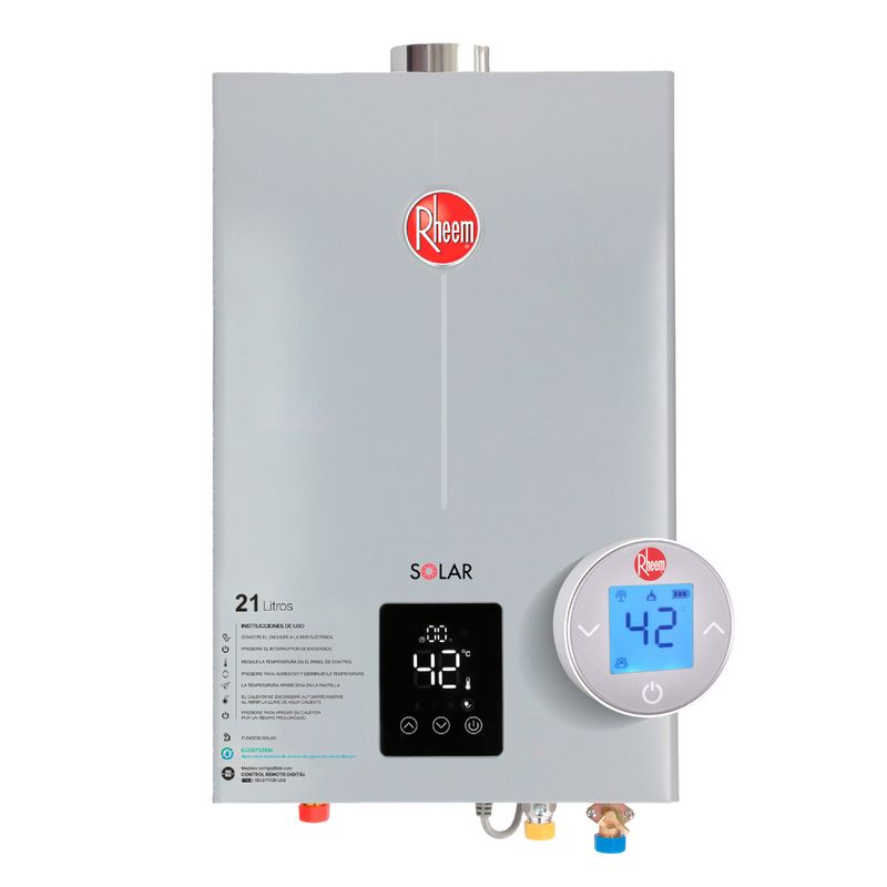 RHEEM - Calefont 21 L Gas Licuado T. Forzado con Control digital Rheem