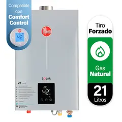 RHEEM - Calefont 21 L Gas Natural T. Forzado con Control digital