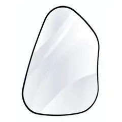 GENERICO - Espejo De Pared Curvo Borde Negro Estilo Moderno Minimalista
