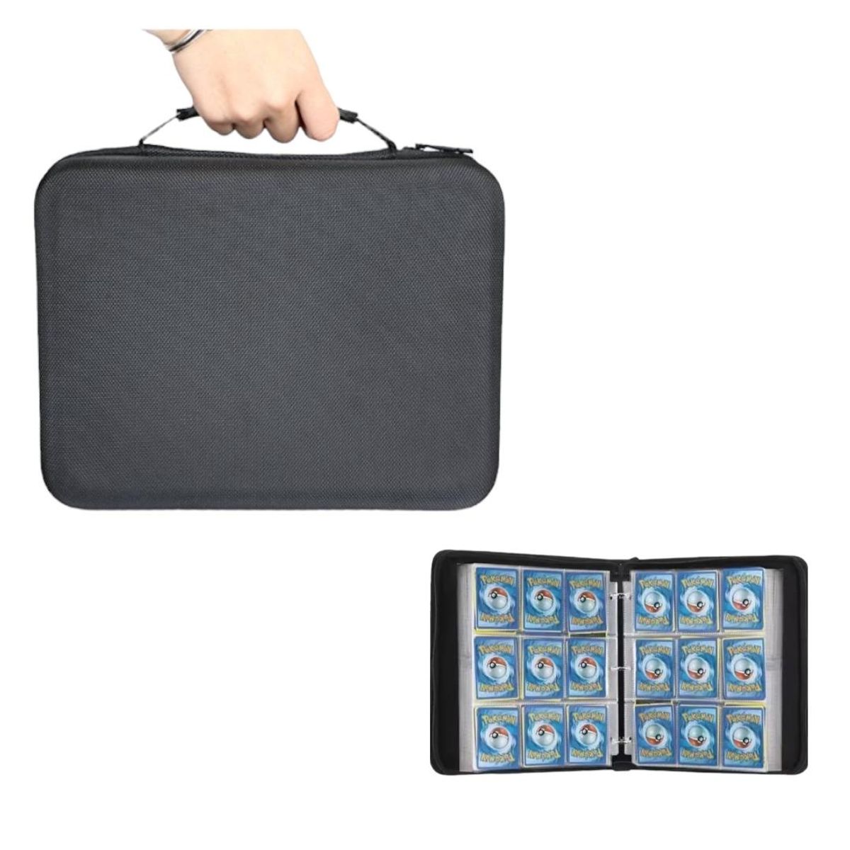 GENERICO - Álbum de Cartas Coleccionables con Cierre y Asa 810 Cartas  NEGRO