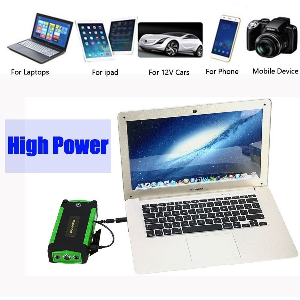 GENERICO - Partidor Auto Batería Celular Tablet Usb 12v