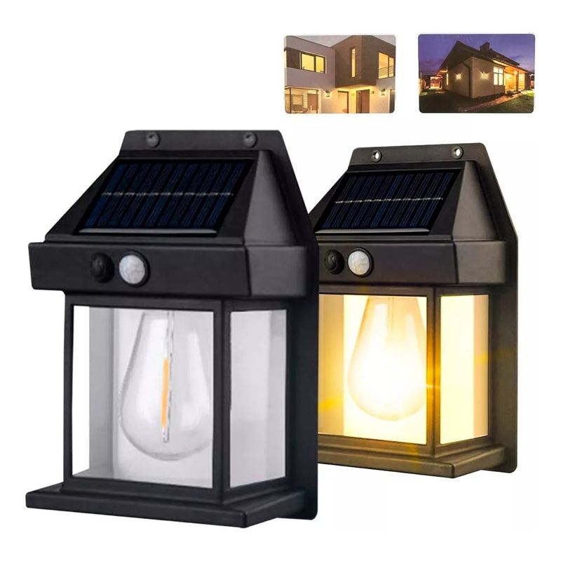 GENERICO - Lámpara De Pared Solar Para Exteriores Led Colonial