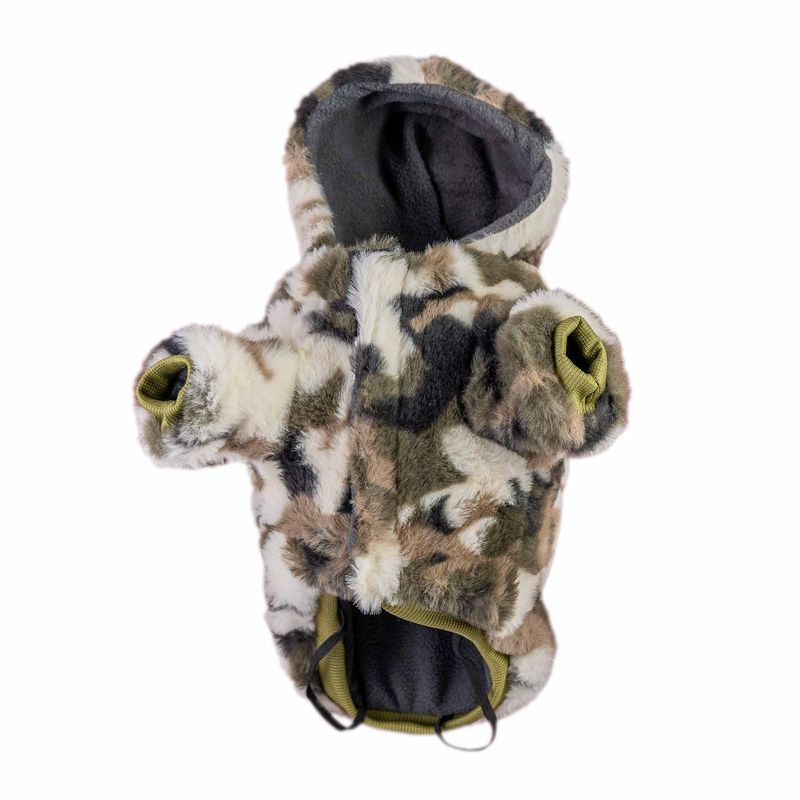 BUEN AMIGO - Chaqueta para Perro pequeño de polar camuflado Talla S