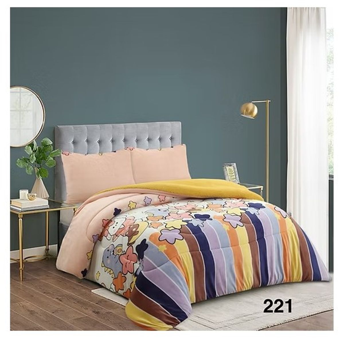 GENERICO - Cobertor de invierno Plush y Chiporro 2 Plazas - Stars Multicolor