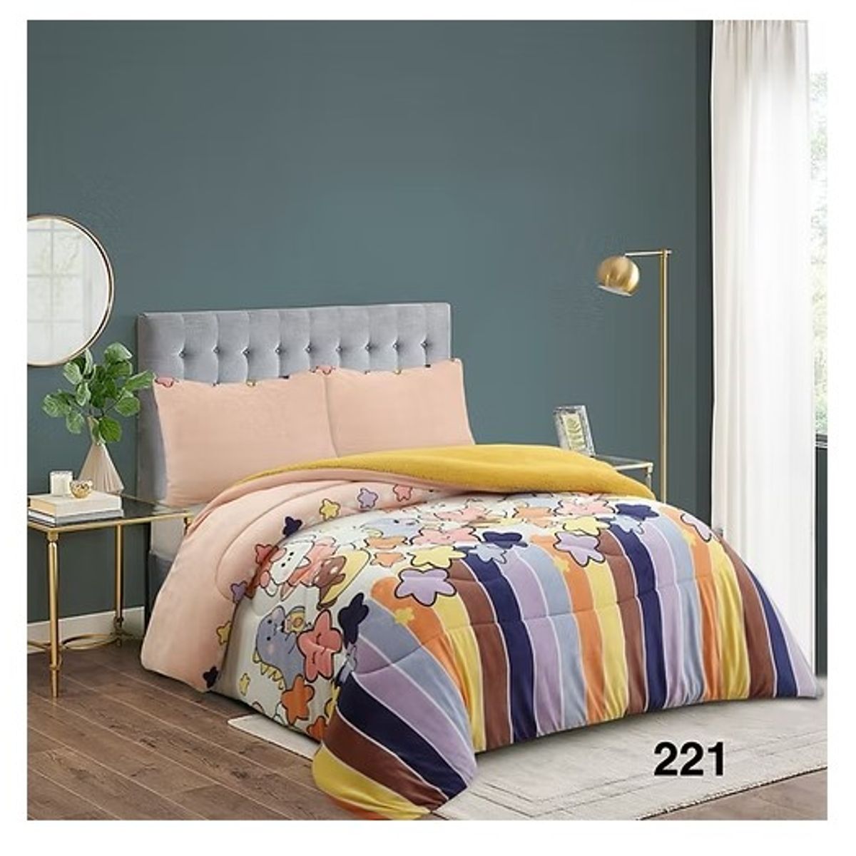 GENERICO - Cobertor de invierno Plush y Chiporro 2 Plazas - Stars Multicolor