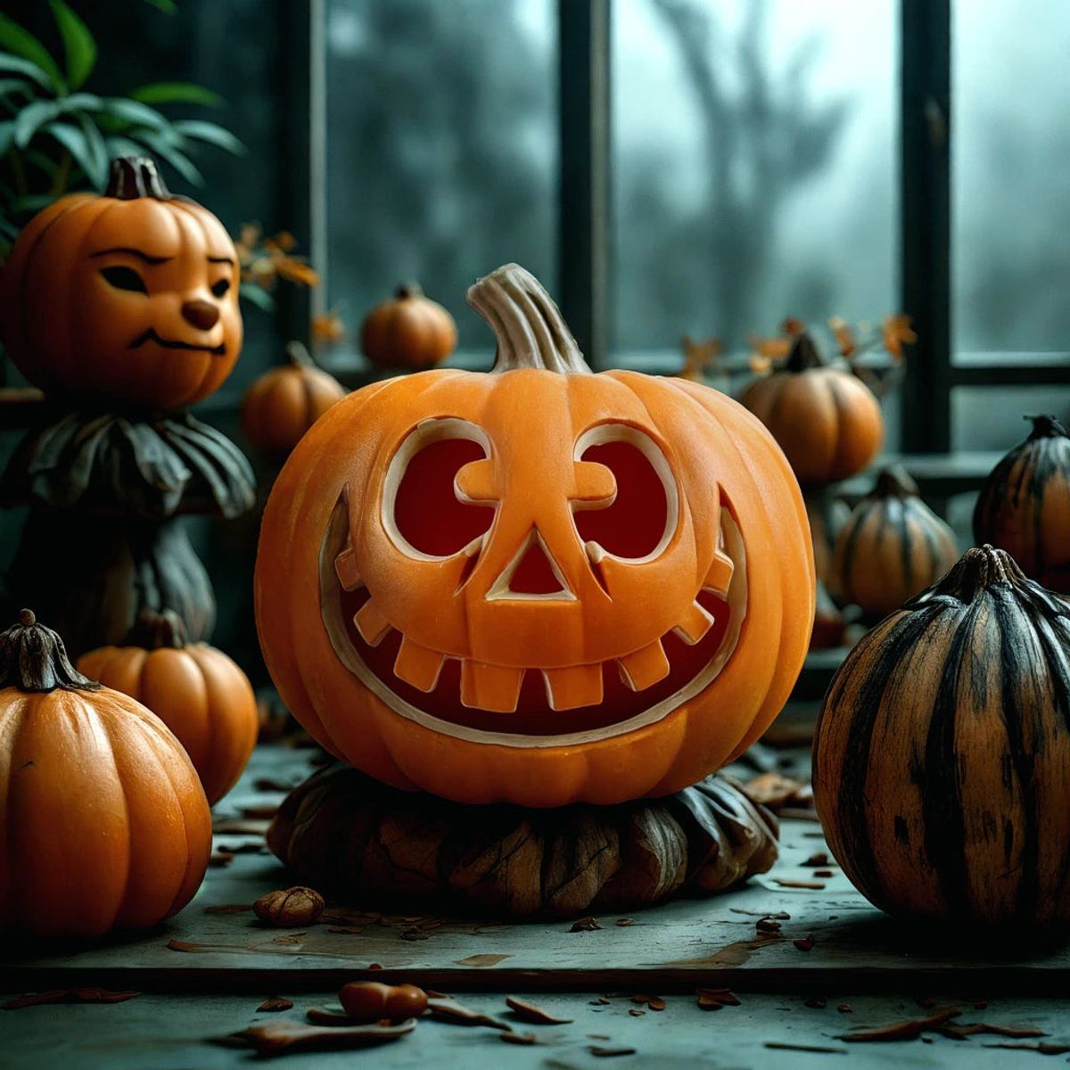 FRANK & MORTIS - Calabaza con Luz Led 24 x 22 cm