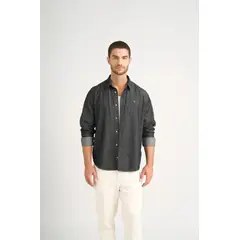 VELEZ - Vélez Camisa Lucca Para Hombre Detalle Bordado Negro