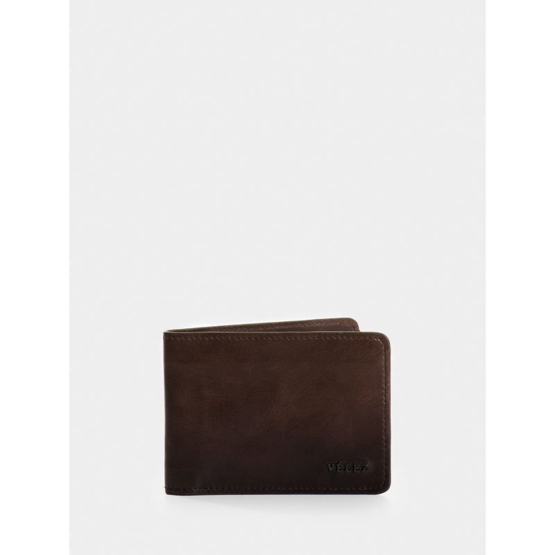 VELEZ - Vélez Billetera Oasis Cuero Hombre talle Contraste Cafe