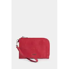 VELEZ - Vélez Billetera Holi De Cuero Mujer Manija Removible Rojo
