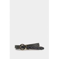 Vélez Cinturón Doble Faz De Cuero Para Mujer Monogram Negro