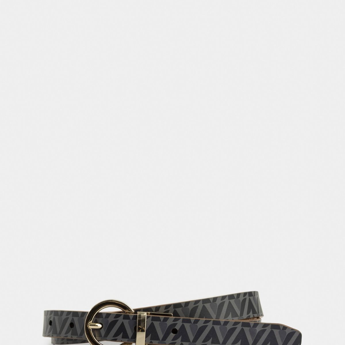 VELEZ - Vélez Cinturón Doble Faz De Cuero Para Mujer Monogram Negro