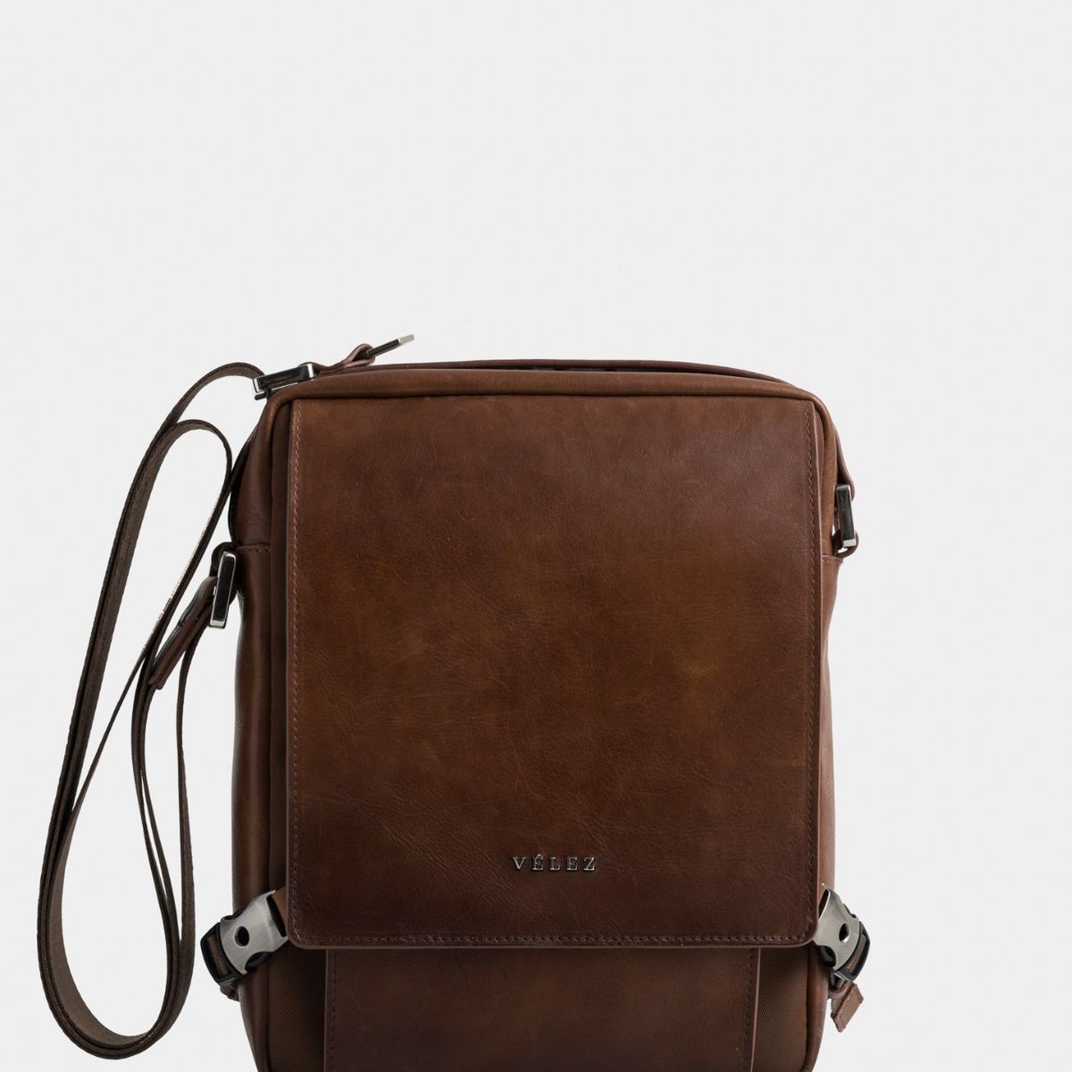 VELEZ - Vélez Cartera Bandolera Helios Cuero Hombre  Portiva Miel