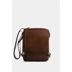 VELEZ - Vélez Cartera Bandolera Helios Cuero Hombre Portiva Miel