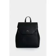 VELEZ - Vélez Morral Rosario De Cuero Mujer Corte Hexagonal Negro