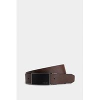 Vélez Cinturón Doble Faz De Cuero Chapa Combinado