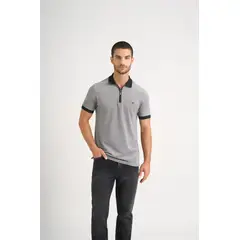 VELEZ - Vélez Polera Cuello Casual Algodón Hombre Cremallera Negro