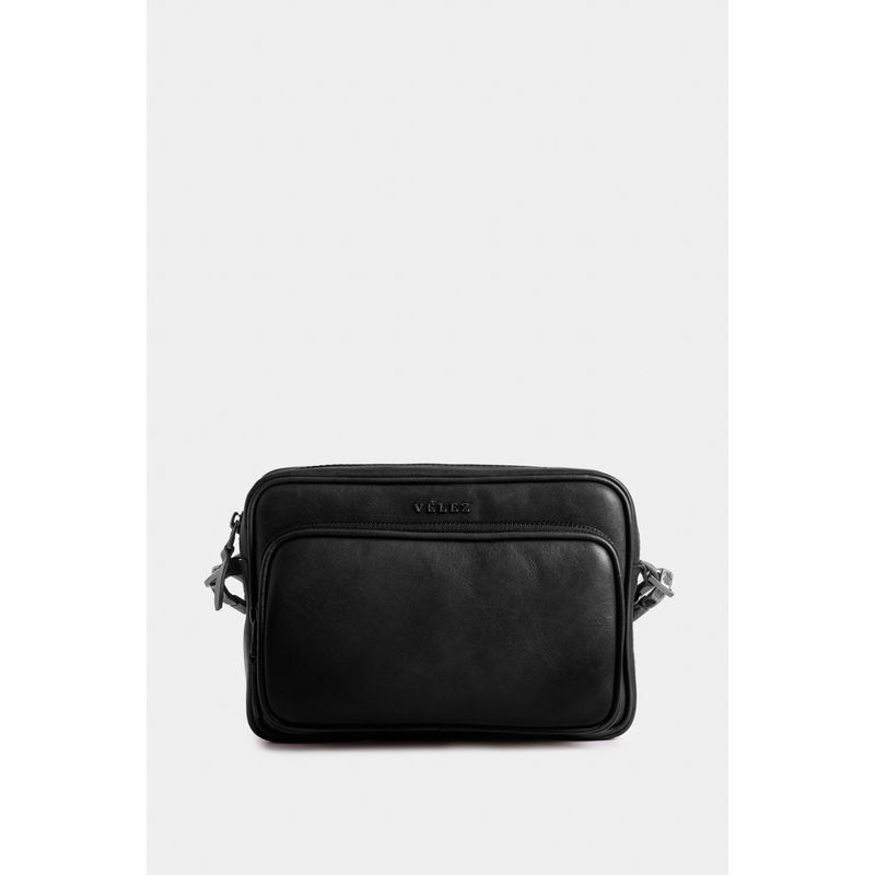 VELEZ - Vélez Manos Libres Kansas 2 De Cuero Para Hombre Slim Negro