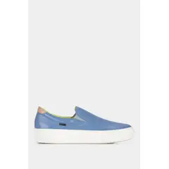 VELEZ - Vélez Mocasín portivos Saturno Cuero Mujer Azul Claro