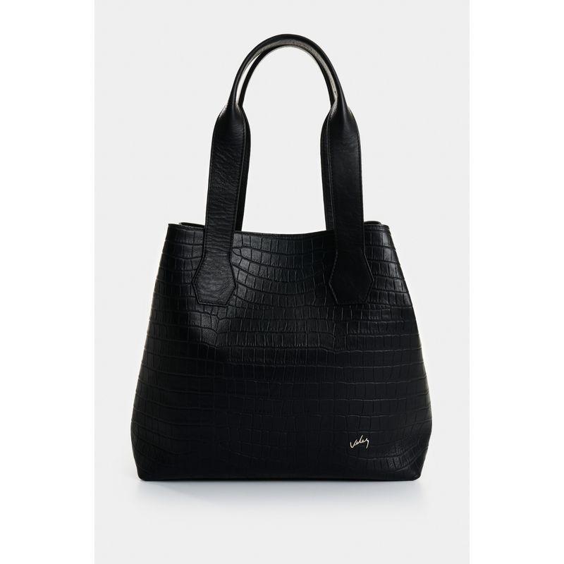 VELEZ - Vélez Shopping Silene De Cuero Para Mujer Grabado Negro