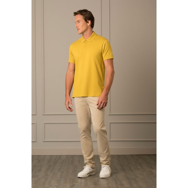 VELEZ - Vélez Polera Con Cuello Agustín Para Hombre Mostaza