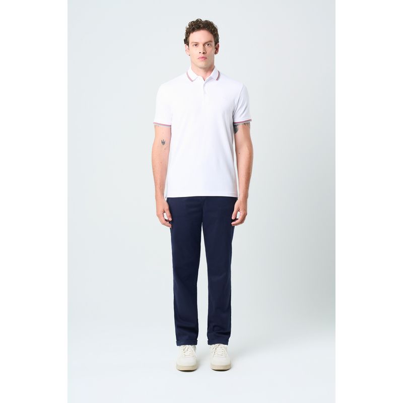 VELEZ - Vélez Polera Bilbao Manga Corta Hombre Semi Fitted Blanco