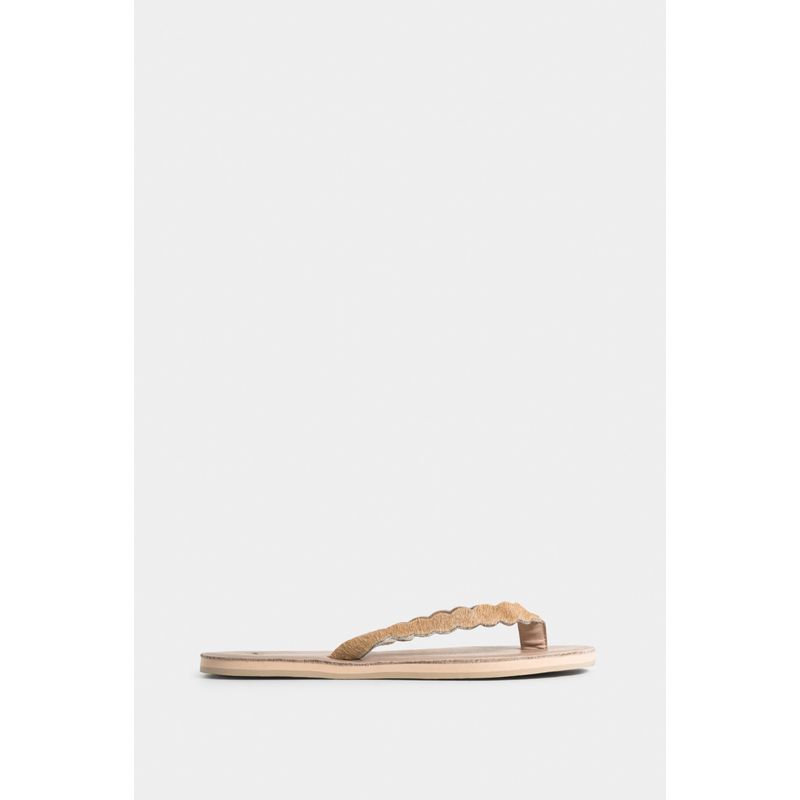 VELEZ - Vélez Sandalia Plana Bali Cuero Mujer Materiales Beige